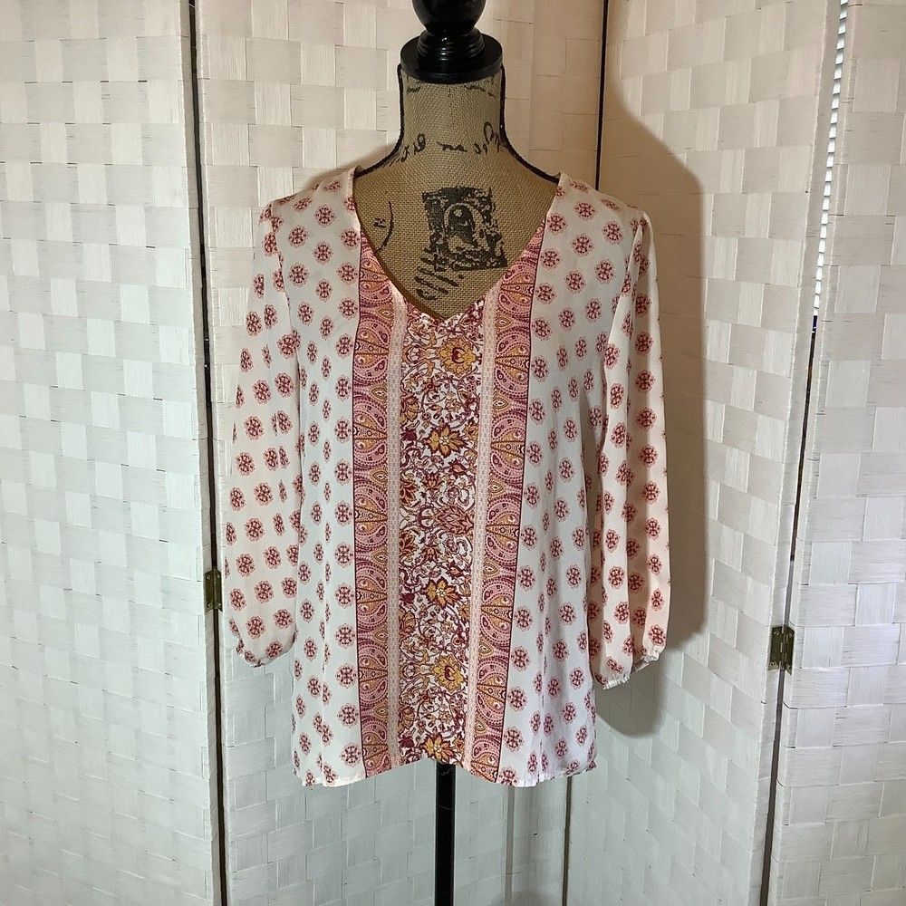 eyeshadow floral blouse small